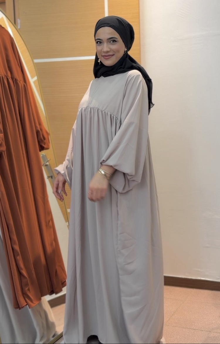 AÇELYA ELBİSE / FERACE BEJ RENGİ