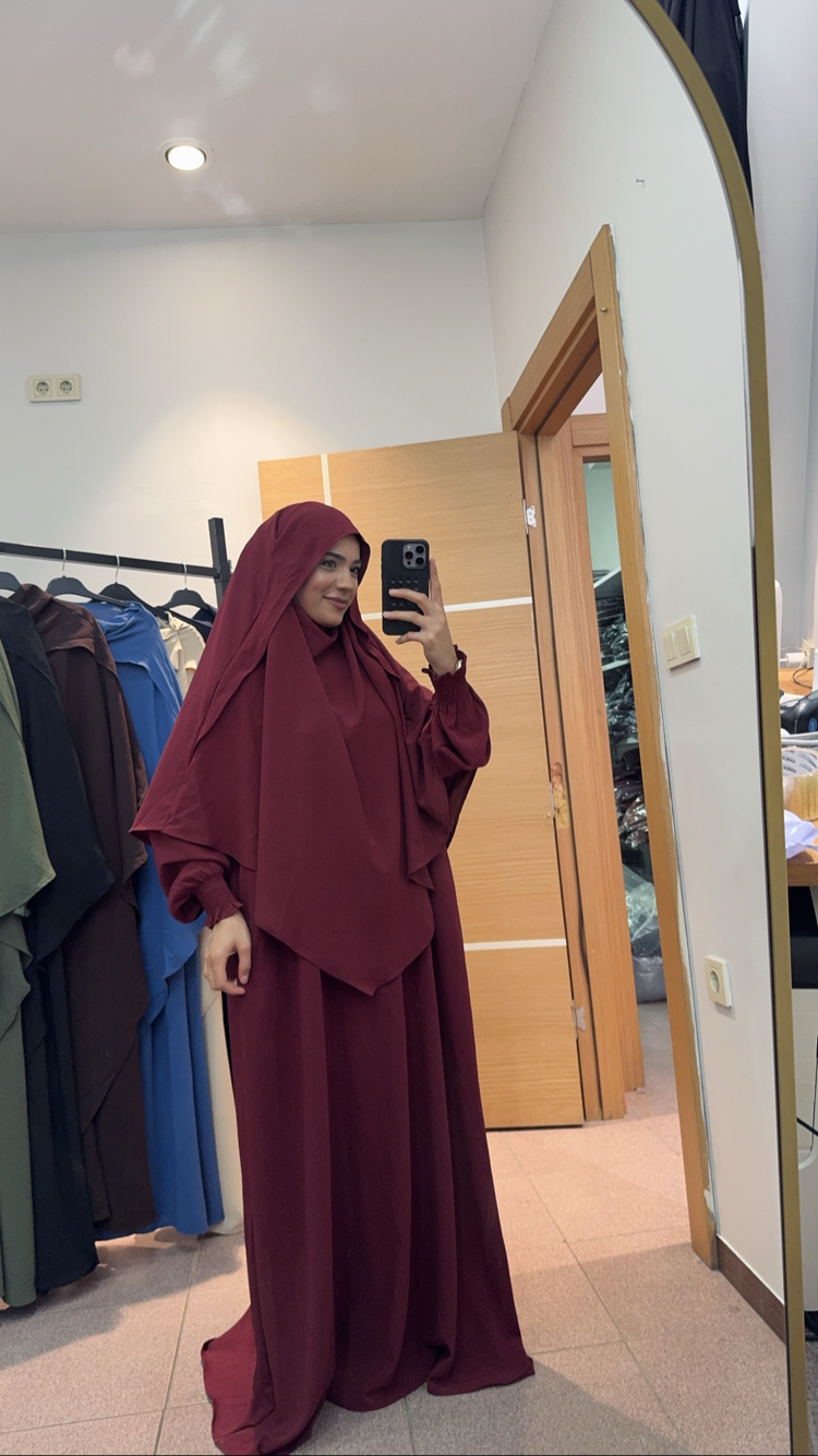 GÖLGELİ AYROBİN TAKIM (BORDO)