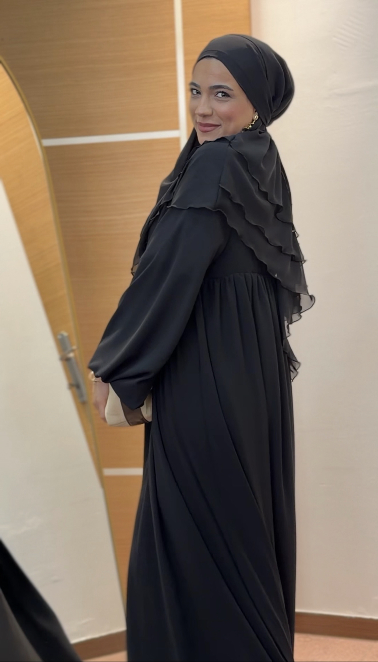 AÇELYA ELBİSE / FERACE SİYAH RENK