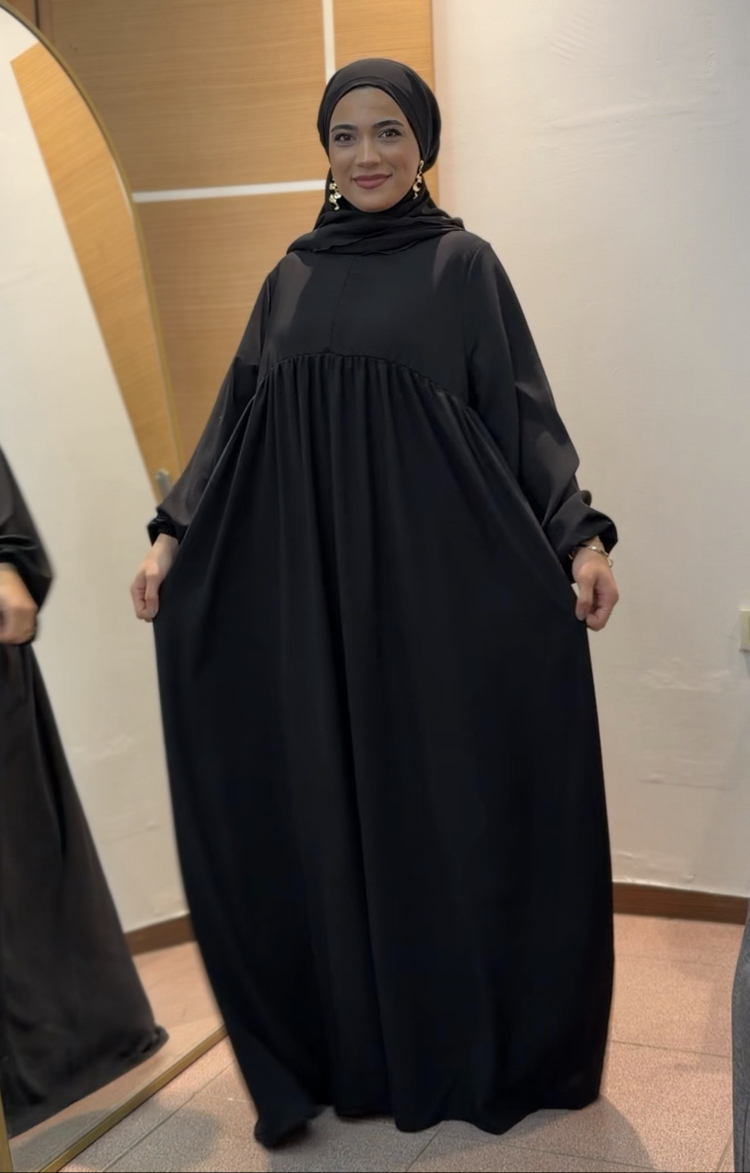 AÇELYA ELBİSE / FERACE SİYAH RENK