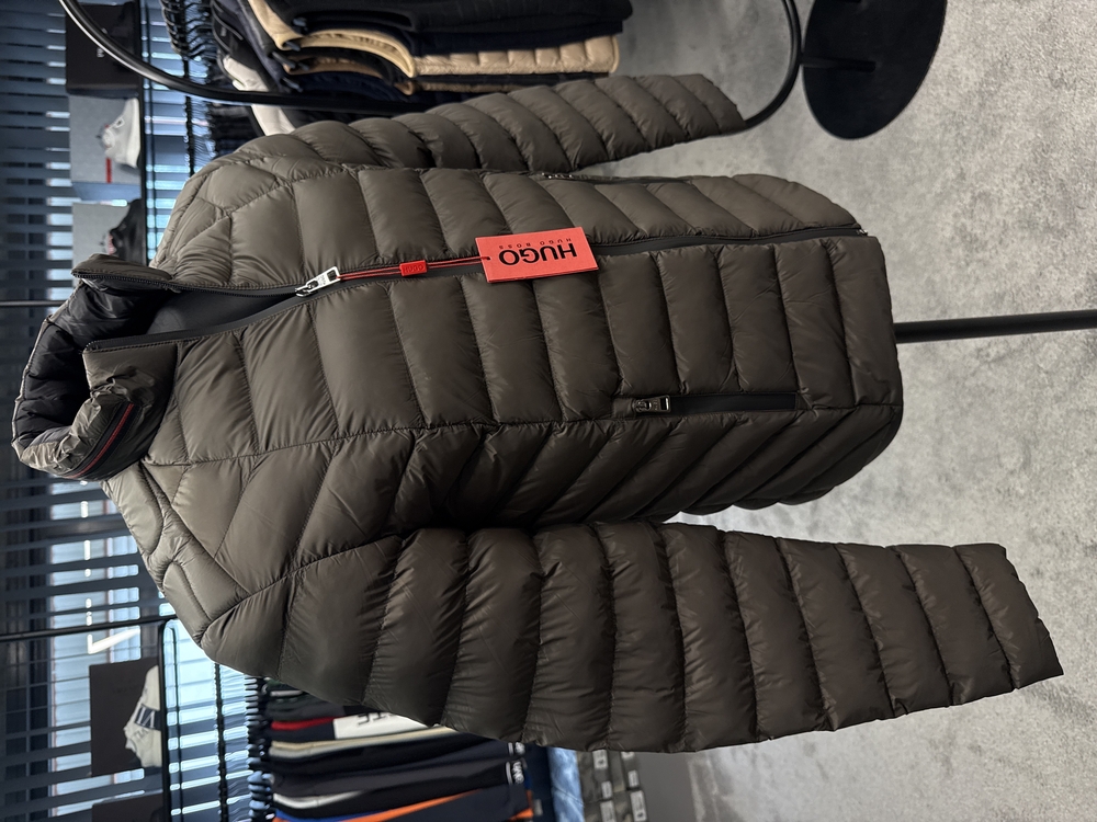 OUTLET ÜRÜNÜ Hugo Kaz Tüylü Şişme Mont (4555-petrol yeşili)