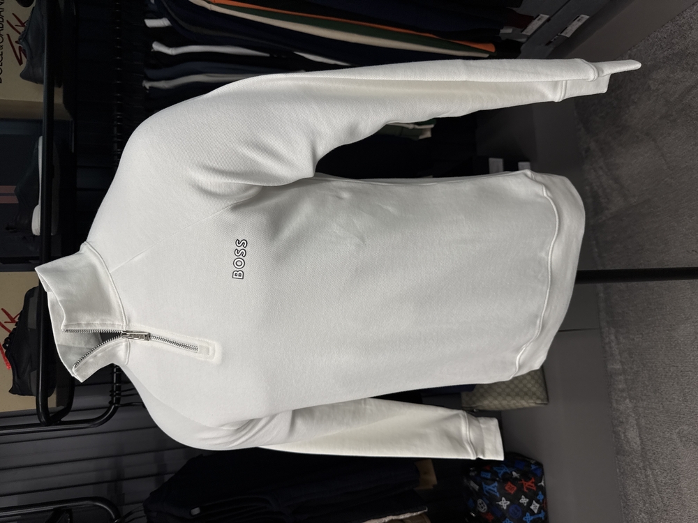 OUTLET ÜRÜNÜ Boss Yarım Fermuarlı Sweat (2502-Beyaz)
