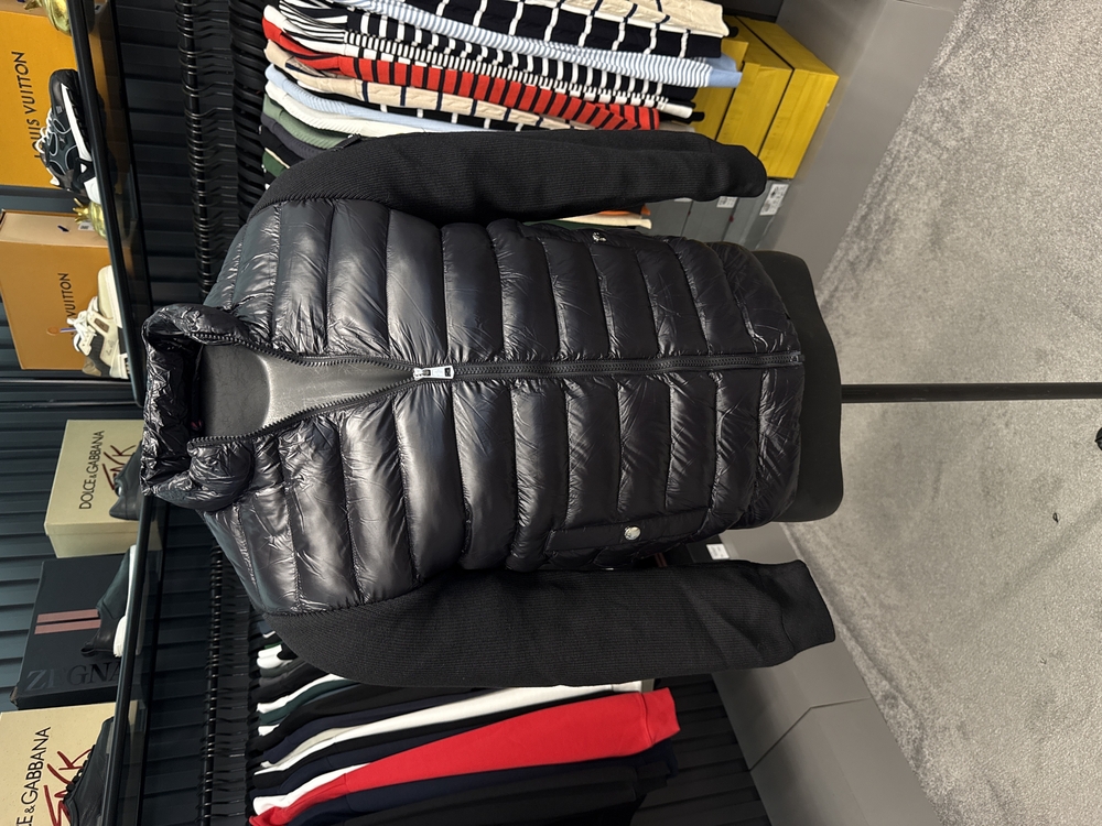 Outlet ürünü İthal Kaz Tüyü Moncler Mont(4760-Siyah)