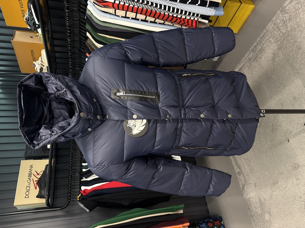 Outlet ürünü İthal Moncler Kaz Tüyü  Şişme Mont (80285-Lacivert)