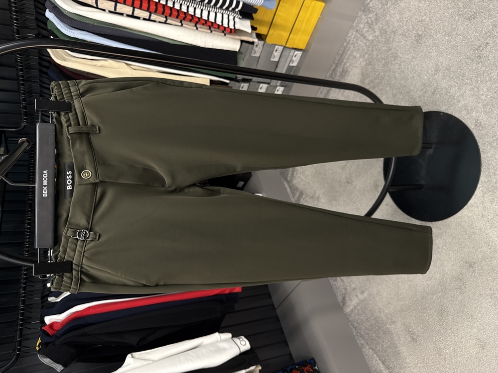 Boss Kışlık Kırışmayan Kumaş Jogger Pantolon (1284-Haki)