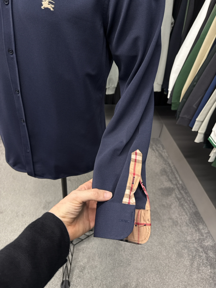OUTLET ÜRÜNÜ Burberry Kırışmayan Gömlek (3094-Lacivert)