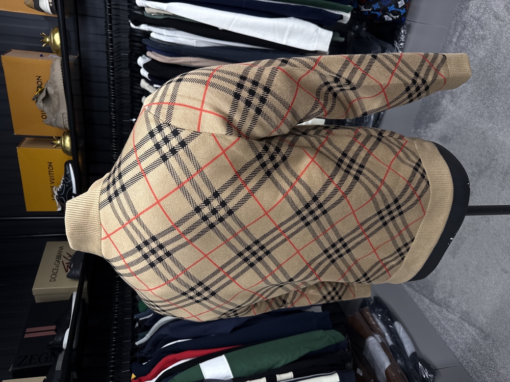 OUTLET ÜRÜNÜ İthal Burberry Çelik Örme Triko (5054-Taba)