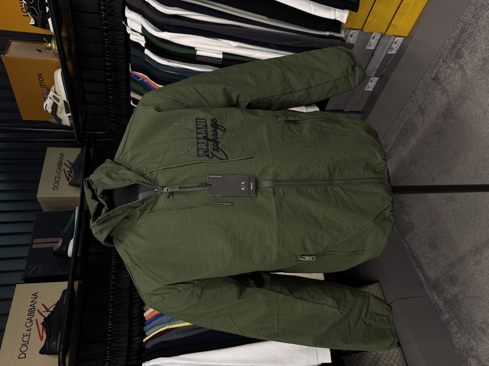 Outlet ürünü Armanı Exchange Çift Taraflı Kapüşonlu Yağmurluk (7207-Haki)