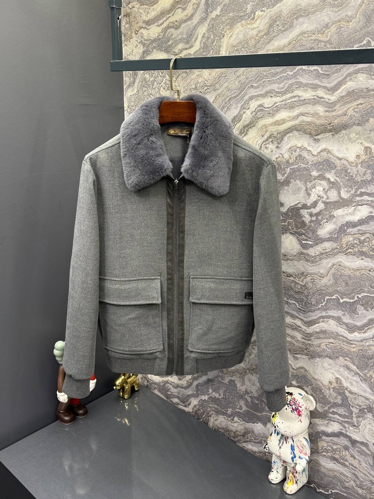 Outlet ürünü İthal Lora Piana Kaşe Mont (6060-Gri)