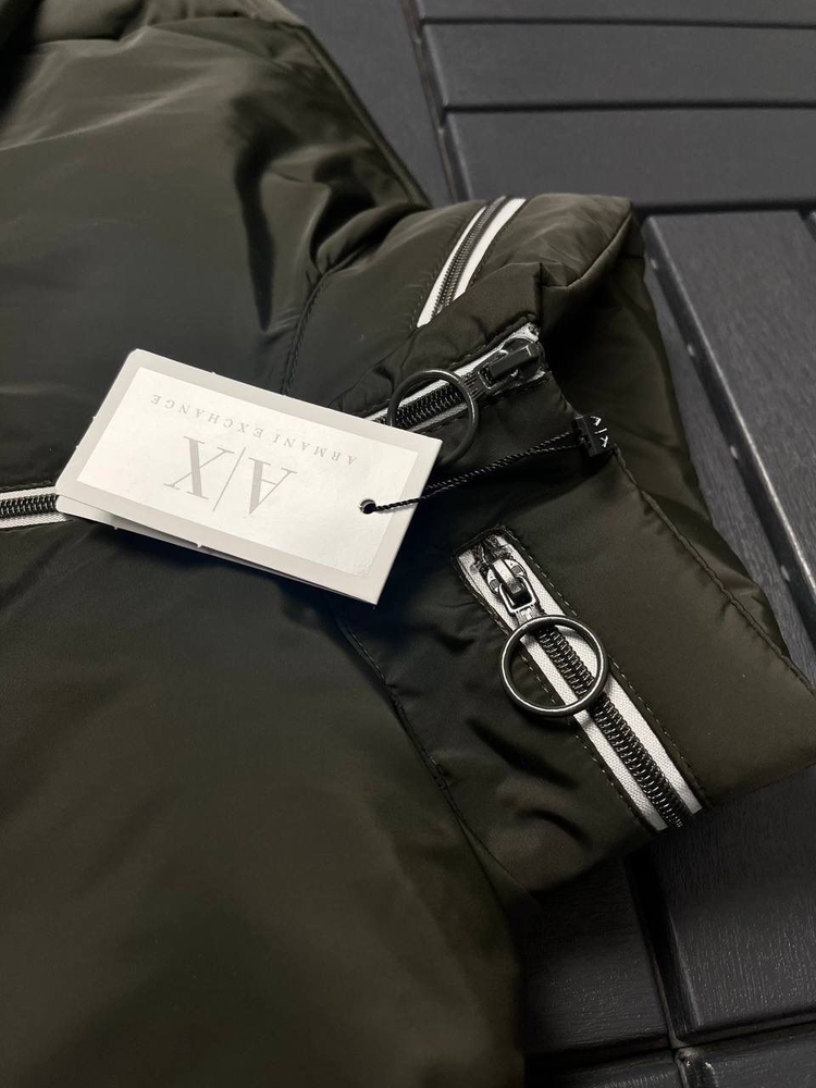 OUTLET ÜRÜNÜ Armanı Exchange Gizli Kapüşonlu Yağmurluk (4919-Koyu Yeşil)