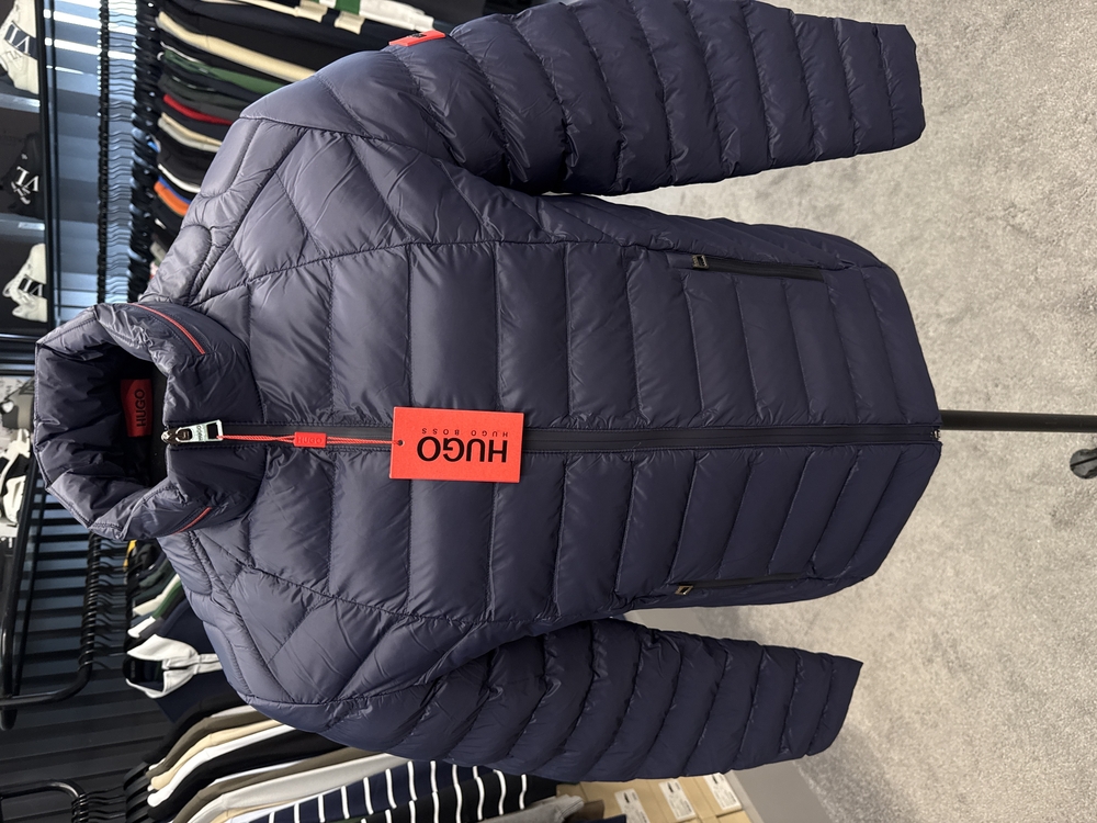 OUTLET ÜRÜNÜ Hugo Kaz Tüylü Şişme Mont (4555-Lacivert)
