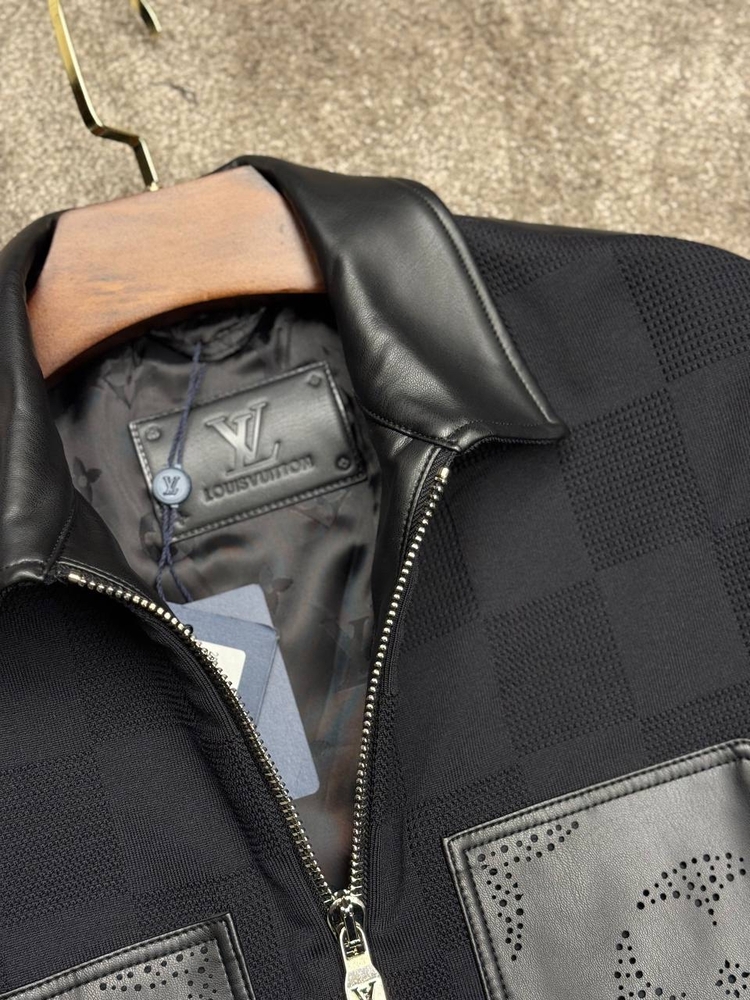 OUTLET ÜRÜNÜ İthal Louis Vuitton Çelik Örme Ceket (4781-Siyah)