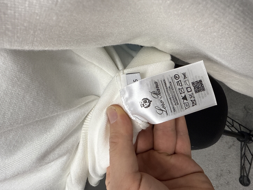 Outlet ürünü İthal Lora Pıana Triko Polo Yaka (M-1-Beyaz)