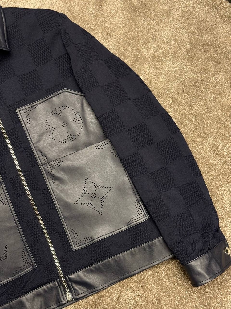 OUTLET ÜRÜNÜ İthal Louis Vuitton Çelik Örme Ceket (4781-Lacivert)