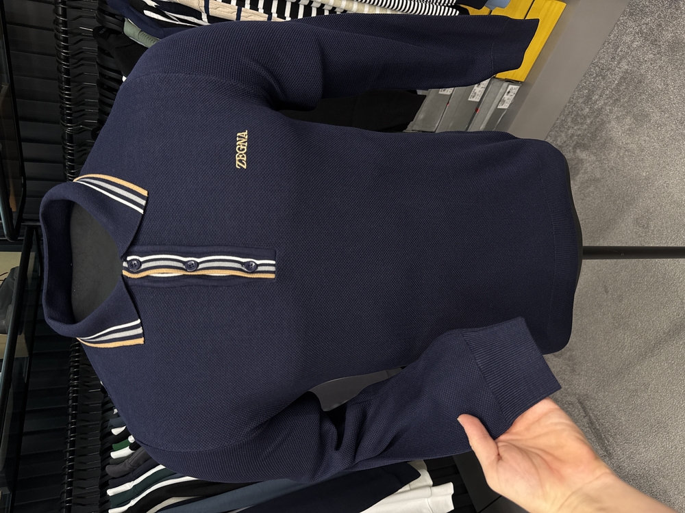 Outlet ürünü İthal Zegna Triko Polo Yaka (5012-Lacivert)