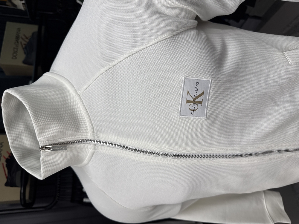 OUTLET ÜRÜNÜ Calvin Klein Uzun Fermuarlı Sweat (2509-Beyaz)