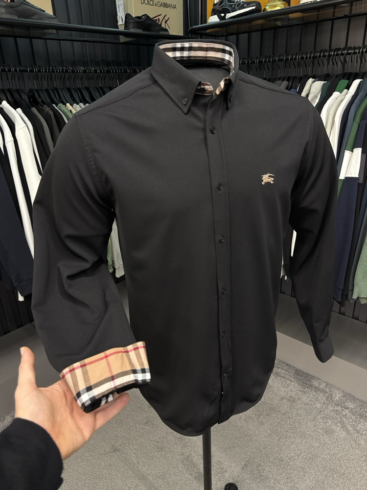 OUTLET ÜRÜNÜ Burberry Kırışmayan Gömlek (3094-Siyah)