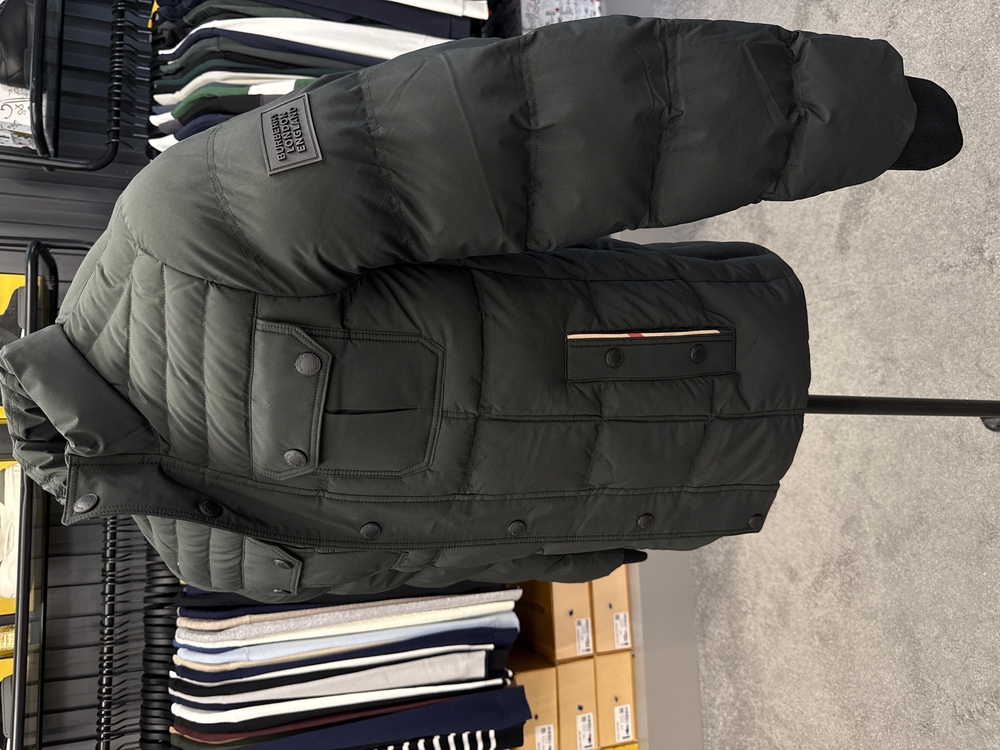 Outlet ürünü İthal Burberry Kaz Tüyü Şişme Mont (4373-Haki)