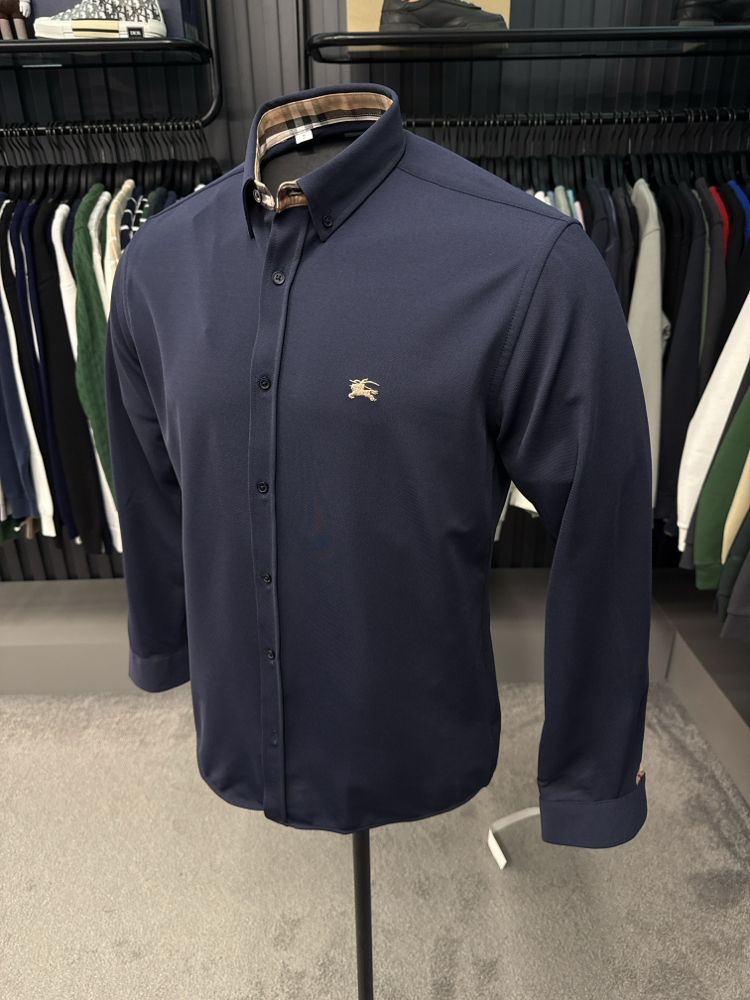 OUTLET ÜRÜNÜ Burberry Kırışmayan Gömlek (3094-Lacivert)
