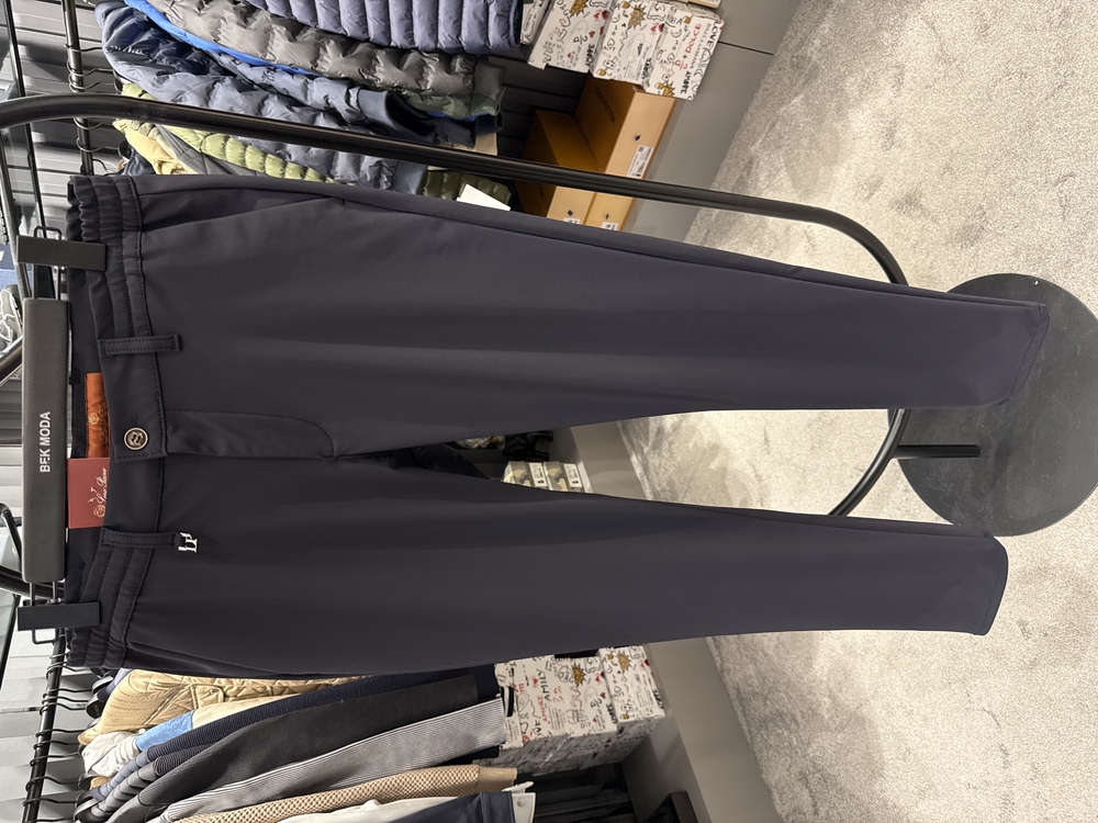 (1247-Koyu Lacivert) Lora Pıana Kışlık Kırışmayan Kumaş Jogger Pantolon i