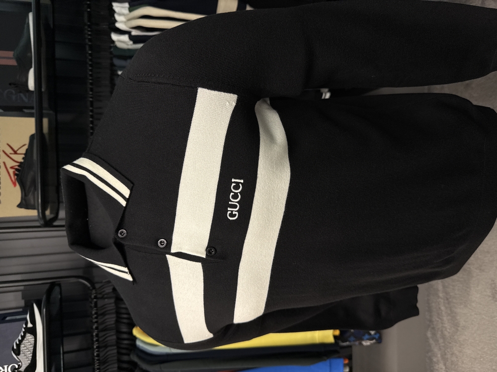 Outlet ürünü İthal Gucci Triko Polo Yaka (7206-Siyah)