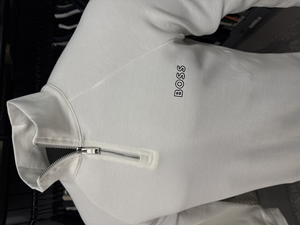 OUTLET ÜRÜNÜ Boss Yarım Fermuarlı Sweat (2502-Beyaz)