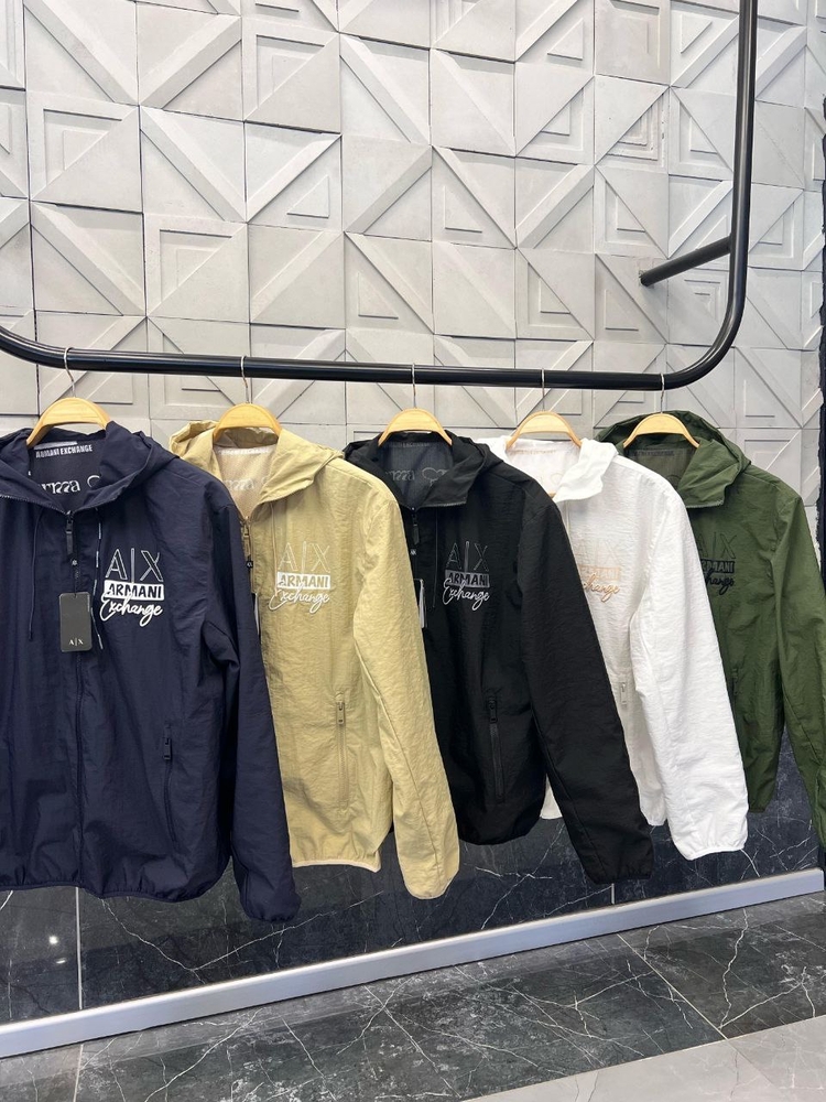Outlet ürünü Armanı Exchange Çift Taraflı Kapüşonlu Yağmurluk (7207-Beyaz)