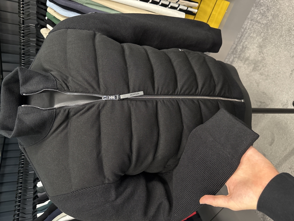 OUTLET ÜRÜNÜ İthal Moncler Kaz Tüyü Triko Mont (4767-Siyah)