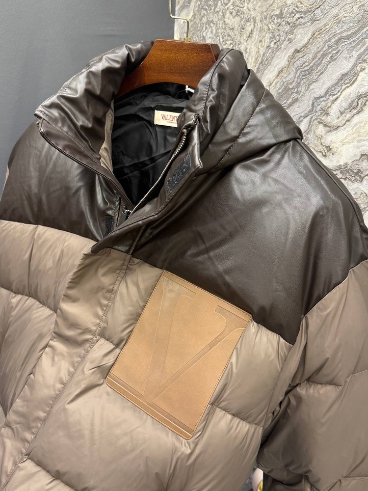 Outlet ürünü İthal Valentino Kaz Tüyü Şişme Mont (80462-Kahve)
