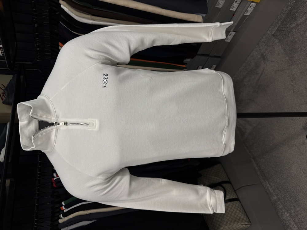 OUTLET ÜRÜNÜ Boss Yarım Fermuarlı Sweat (2502-Beyaz)