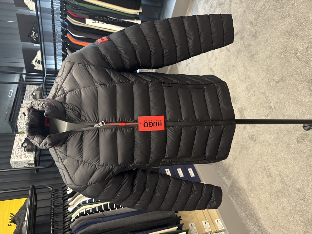 OUTLET ÜRÜNÜ Hugo Kaz Tüylü Şişme Mont (4555-Siyah)