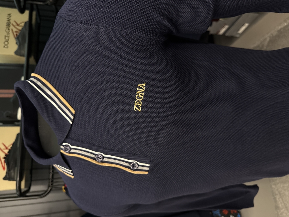 Outlet ürünü İthal Zegna Triko Polo Yaka (5012-Lacivert)