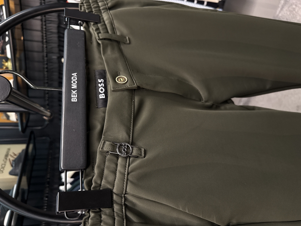 Boss Kışlık Kırışmayan Kumaş Jogger Pantolon (1284-Haki)