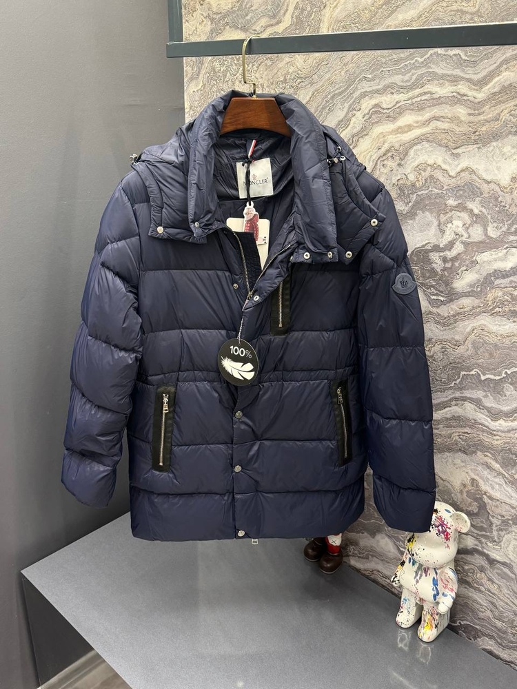 Outlet ürünü İthal Moncler Kaz Tüyü  Şişme Mont (80285-Lacivert)