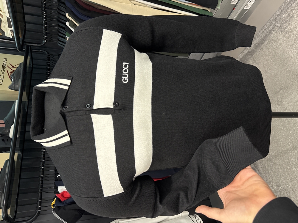 Outlet ürünü İthal Gucci Triko Polo Yaka (7206-Siyah)