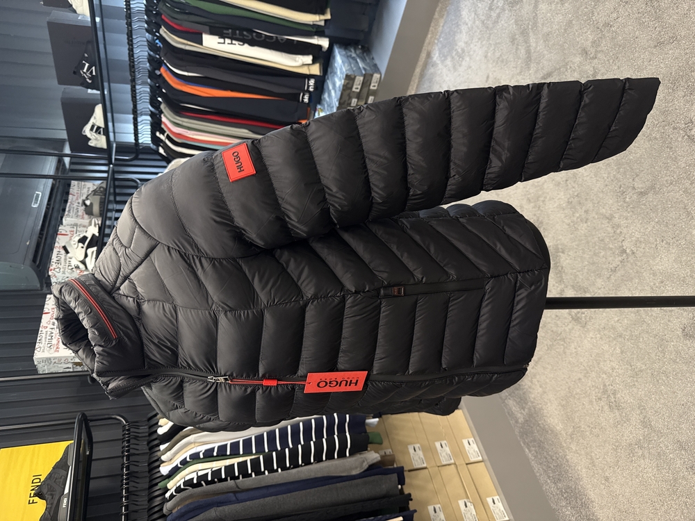 OUTLET ÜRÜNÜ Hugo Kaz Tüylü Şişme Mont (4555-Siyah)