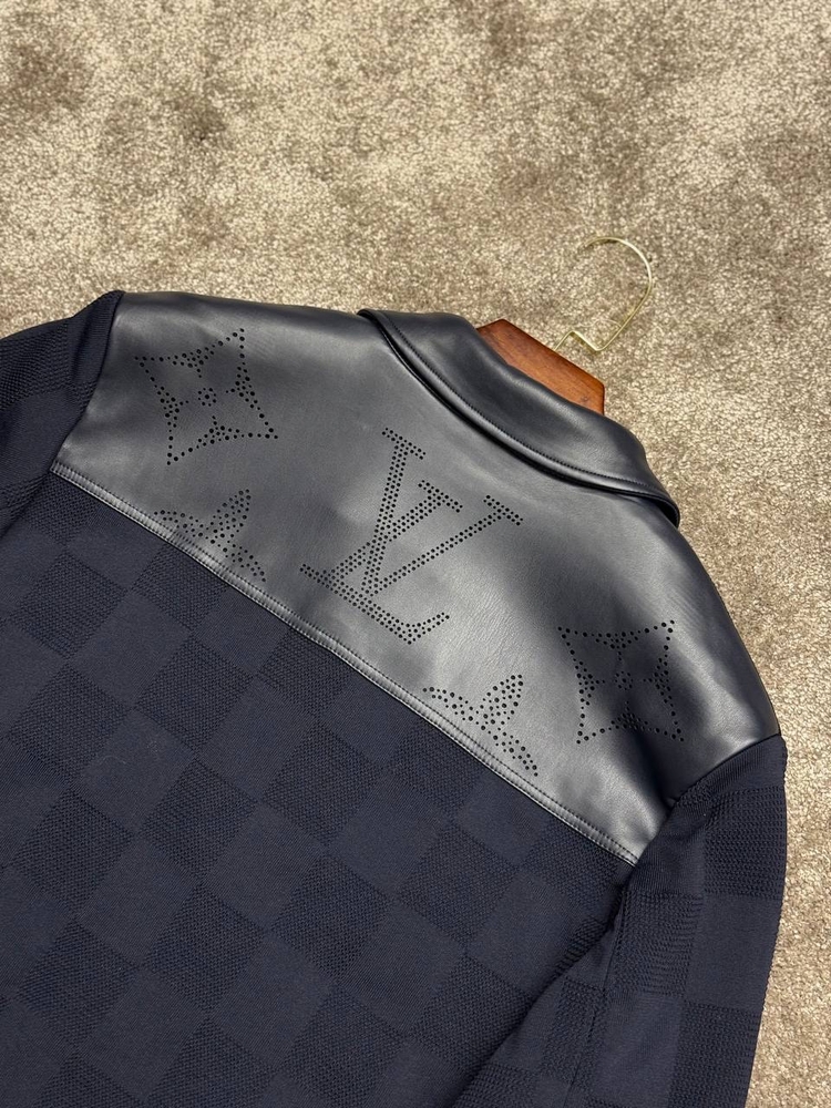 OUTLET ÜRÜNÜ İthal Louis Vuitton Çelik Örme Ceket (4781-Lacivert)