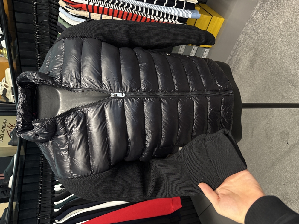 Outlet ürünü İthal Kaz Tüyü Moncler Mont(4760-Siyah)