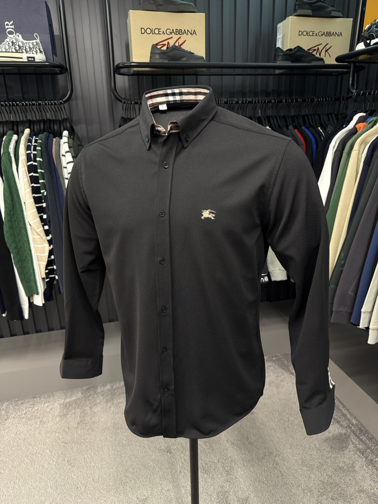 OUTLET ÜRÜNÜ Burberry Kırışmayan Gömlek (3094-Siyah)