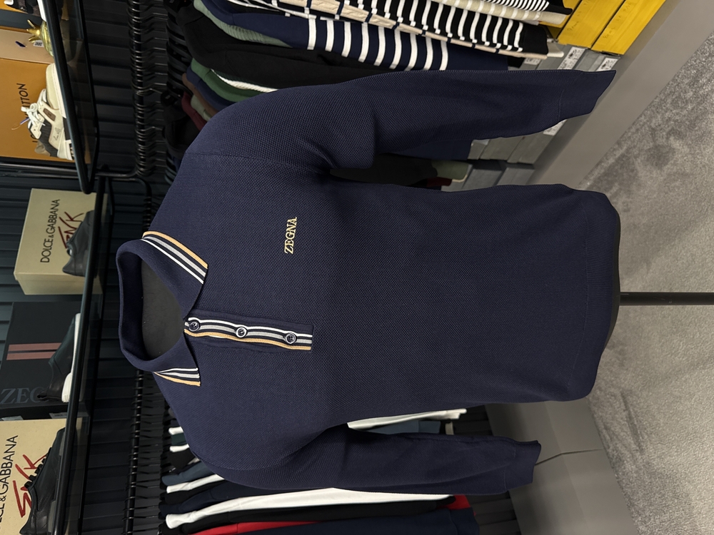 Outlet ürünü İthal Zegna Triko Polo Yaka (5012-Lacivert)