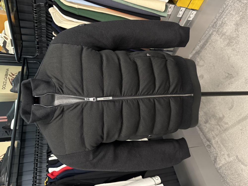 OUTLET ÜRÜNÜ İthal Moncler Kaz Tüyü Triko Mont (4767-Siyah)
