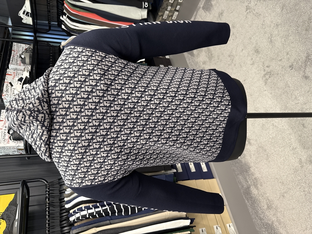 OUTLET ÜRÜNÜ İthal Christian Dior Çelik Örme Hoodie (Gri)