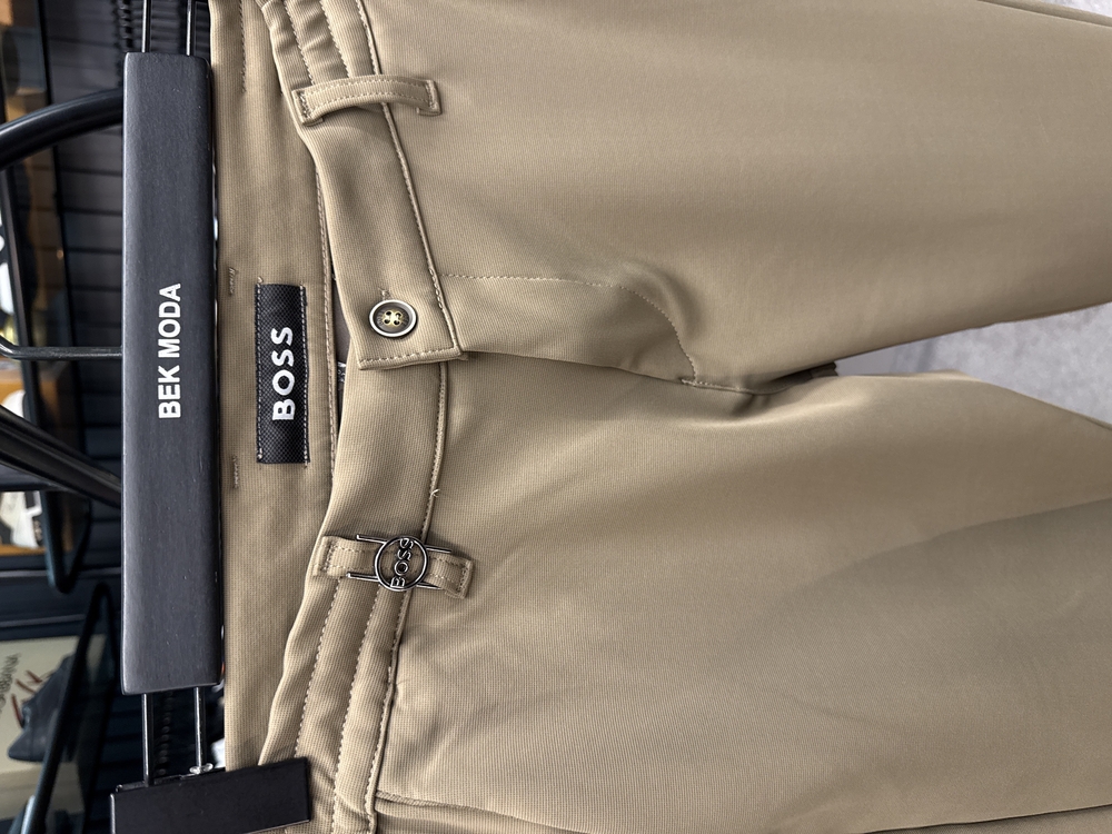 Boss Kışlık Kırışmayan Kumaş Jogger Pantolon (1287-Taba