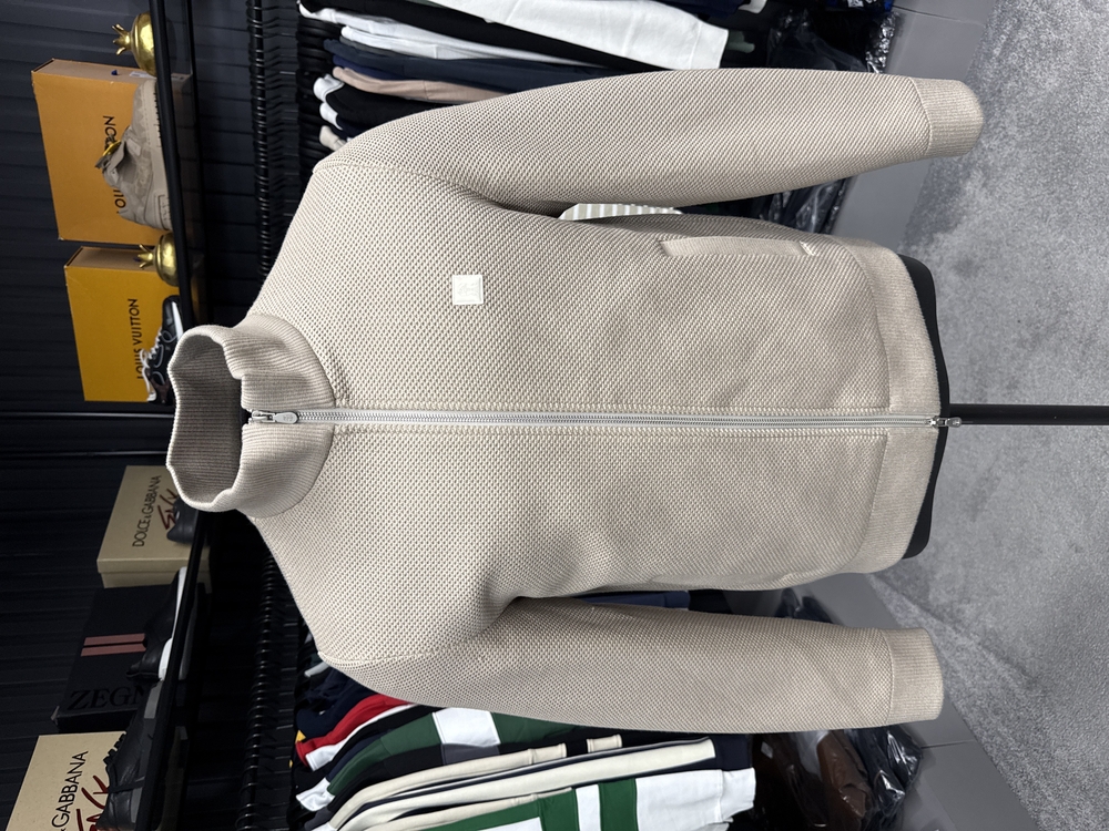 OUTLET ÜRÜNÜ İthal Brunello Cucınellı Çelik Örme Triko Ceket (Taş)