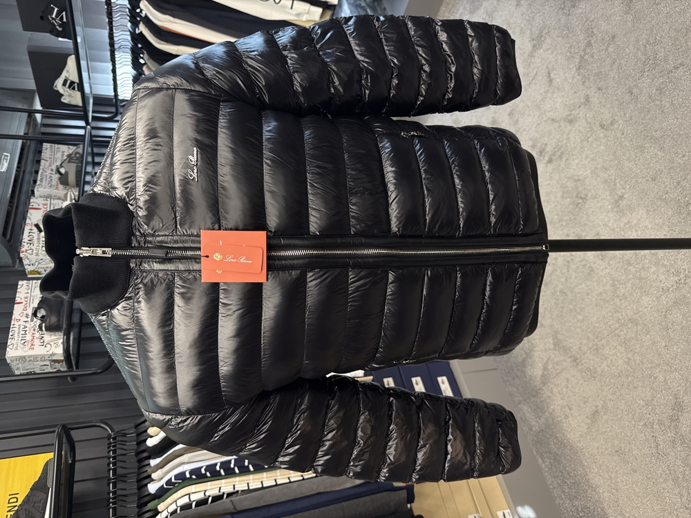 Outlet ürünü İthal Loro Piana  Kaz Tüyü Çift Taraflı Mont (4735-Siyah)