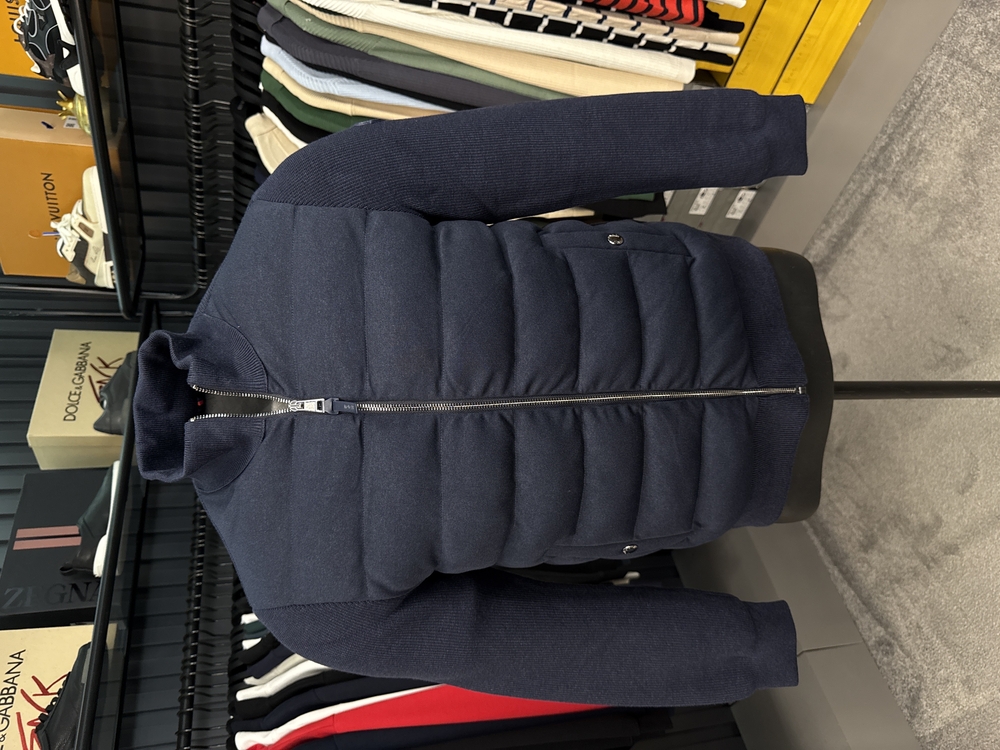 OUTLET ÜRÜNÜ İthal Moncler Kaz Tüyü Triko Mont (4767-Lacivert)