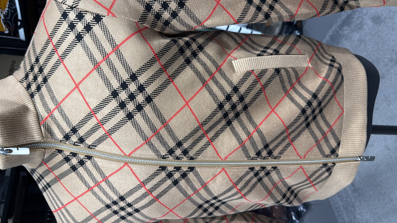 OUTLET ÜRÜNÜ İthal Burberry Çelik Örme Triko (5054-Taba)