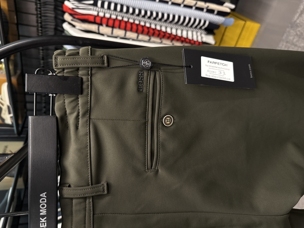 Boss Kışlık Kırışmayan Kumaş Jogger Pantolon (1284-Haki)