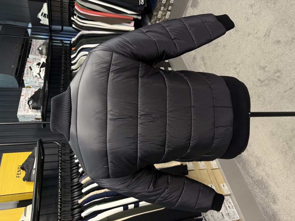 Outlet ürünü İthal Zegna Mevsimlik Şişme Mont (1056-Siyah-Yazı Kiremit)