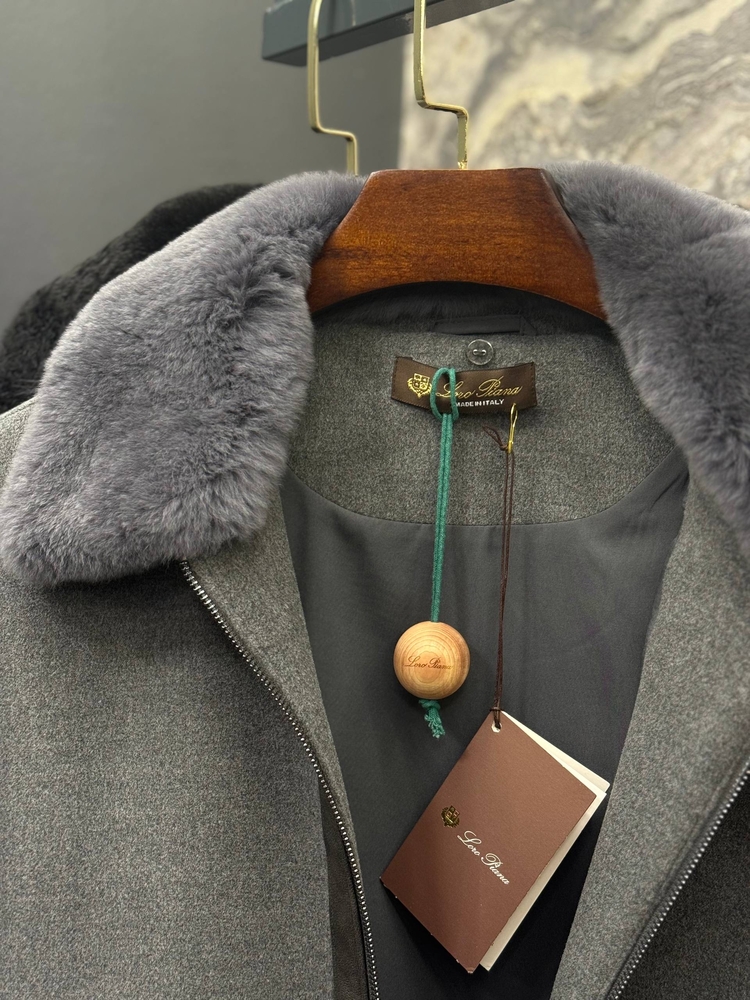 Outlet ürünü İthal Lora Piana Kaşe Mont (6060-Gri)